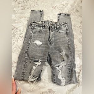 American eagle jeans size 000 regular super high rise jegging 😊